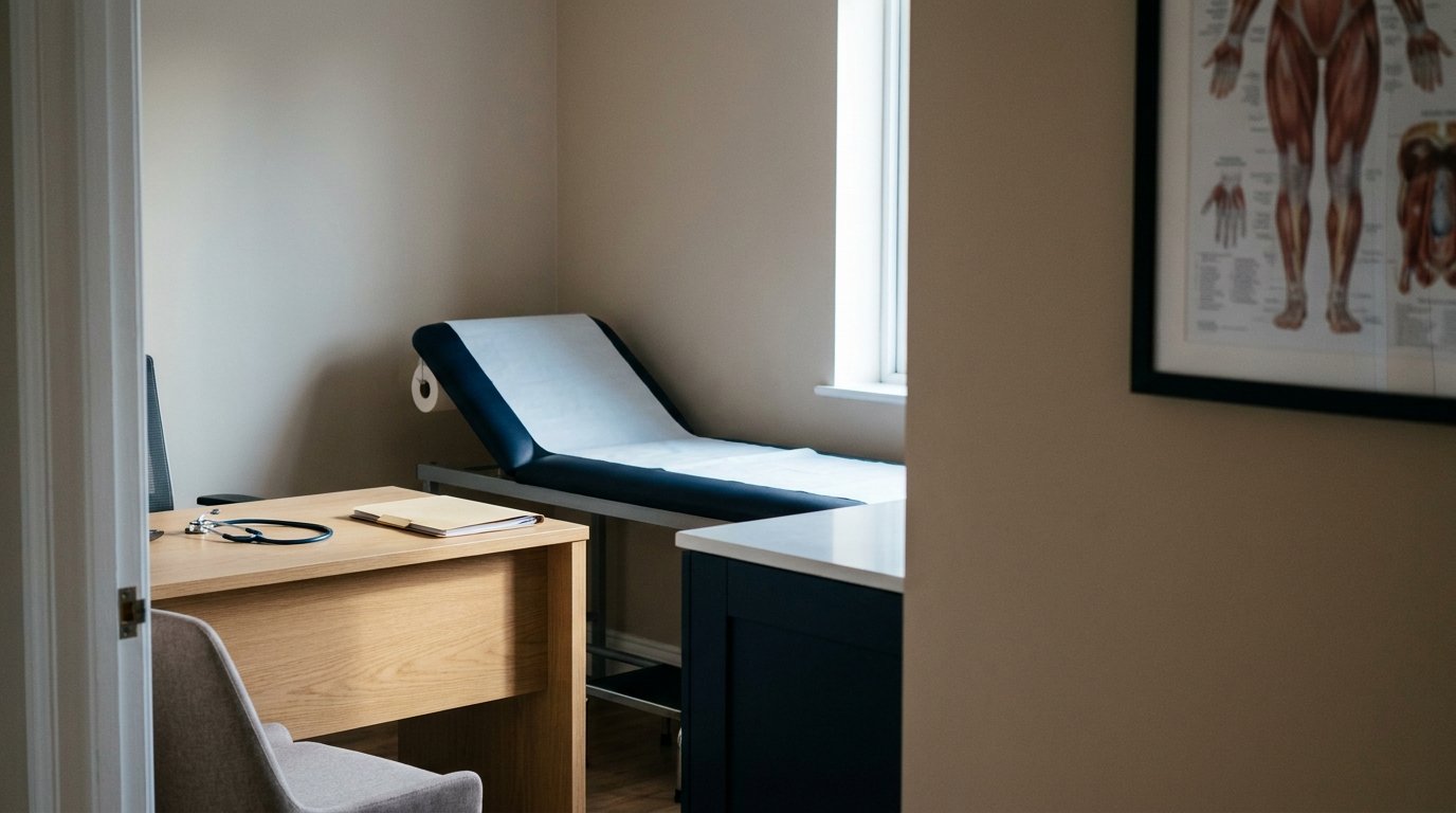 Andropause is real, but it is not always the answer 4 Quiet consultation room scene where lifestyle and treatment options are agreed calmly