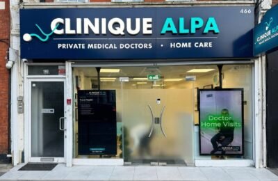 Clinique Alpa clinic exterior in Palmers Green offering urgent headache assessment and treatment