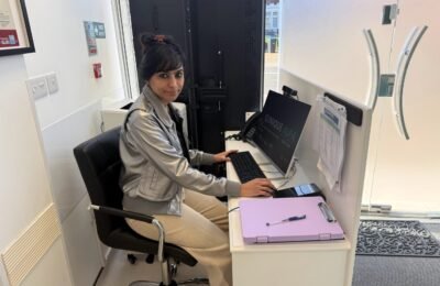 Welcoming reception at Clinique Alpa private GP clinic offering perimenopause treatment in London